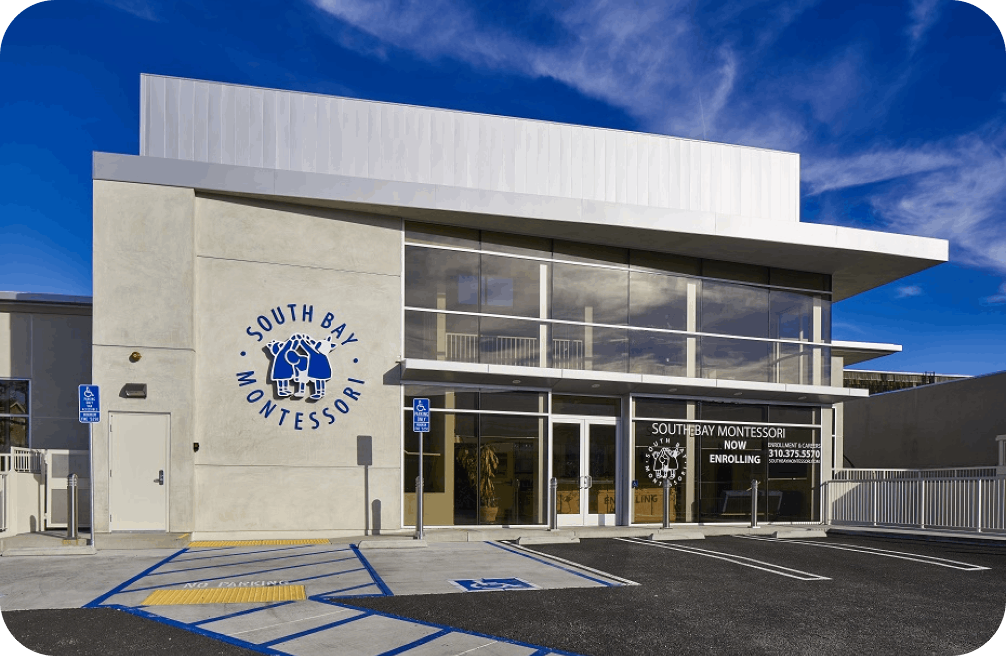 South Bay Montessori school building exterior.